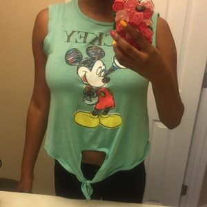 Mickey Mouse Disney S Mint Green Tee